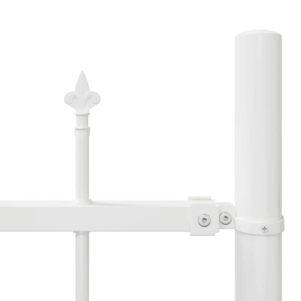 Weißer Gartenzaun 4er Set, Stahl, 170x215cm