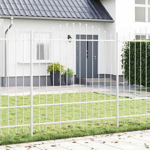 Weißer Gartenzaun 4er Set, Stahl, 170x215cm
