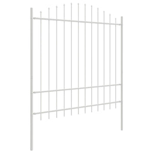 Weißer Gartenzaun 4er Set, Stahl, 170x215cm