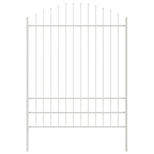 Gartenzaun Set Weiß, 4-teilig, Stahl