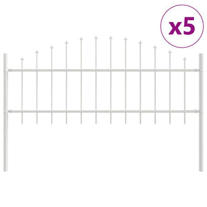 vidaXL Clôture de jardin Woerden 5 pcs blanc
