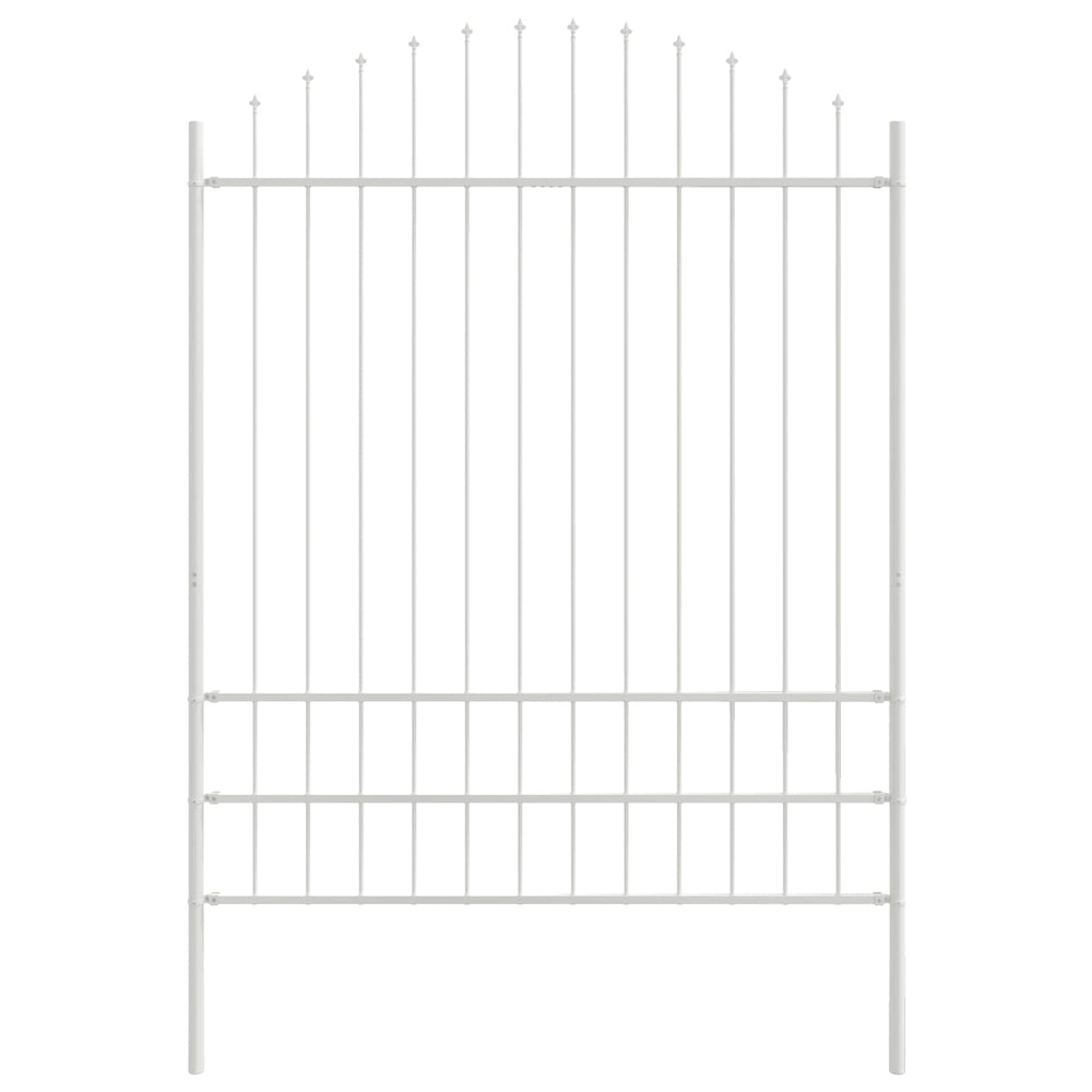 vidaXL Garden Fence 5 pcs White 170 x 225 cm Powder-Coated Steel