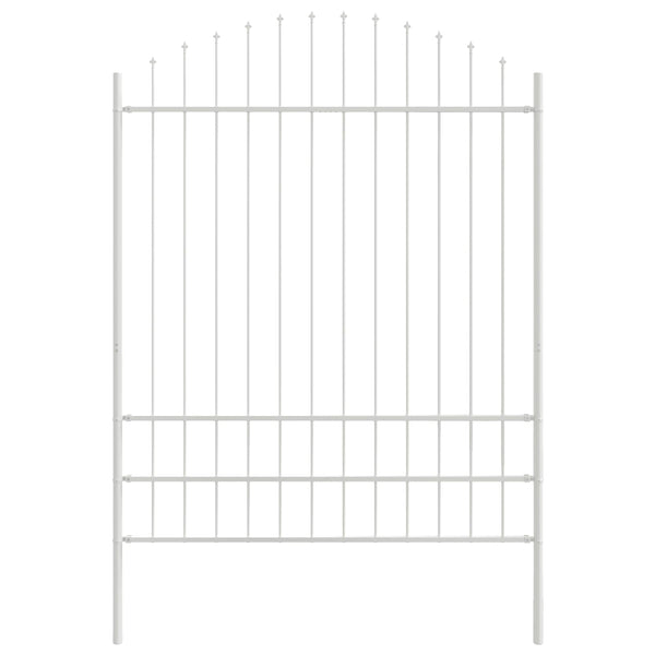 Gartenzaun Set Weiß Stahl 170x225cm