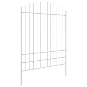Gartenzaun Set Weiß Stahl 170x225cm
