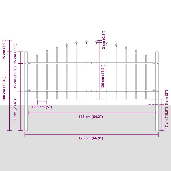 Gartenzaun Woerden Weiß, 6er-Set