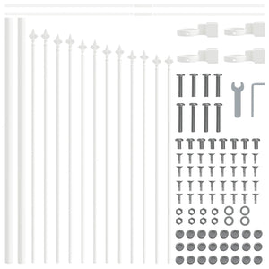 vidaXL Clôture de jardin Woerden 7 pcs Blanc