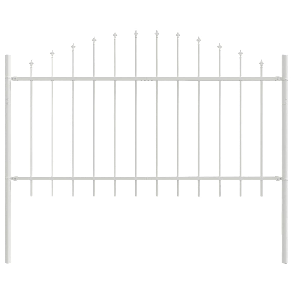 Gartenzaun Set Weiß, 7-teilig
