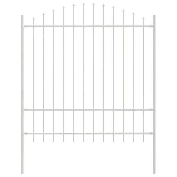 Gartenzaun Set Weiß Stahl 170x215cm