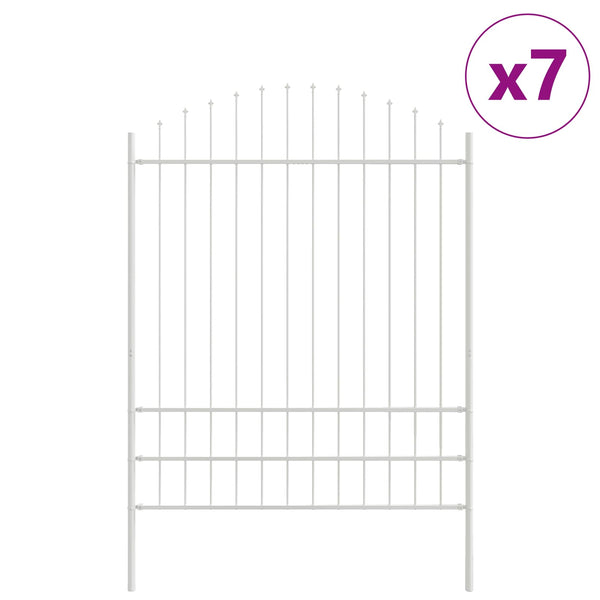 Gartenzaun Set Weiß 170x225 cm Stahl