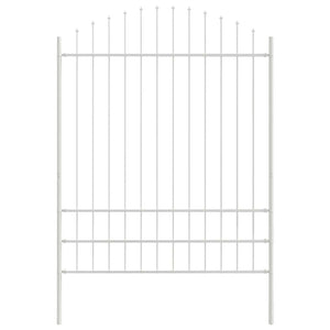 Gartenzaun Weiß Stahl 8-teilig, 170x225cm