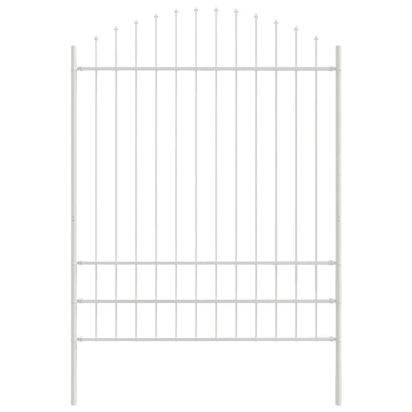 Gartenzaun Weiß Stahl 8-teilig, 170x225cm