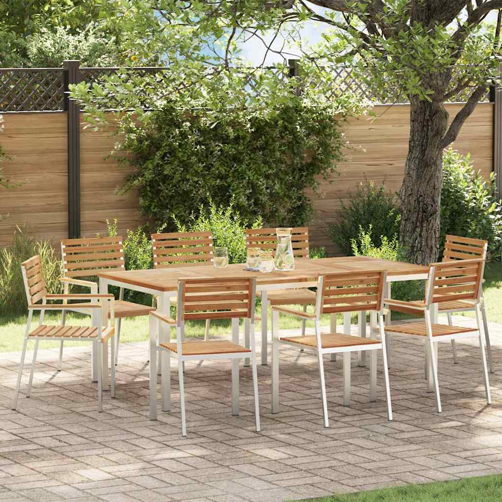 9-teilige Garten Essgruppe Teakholz