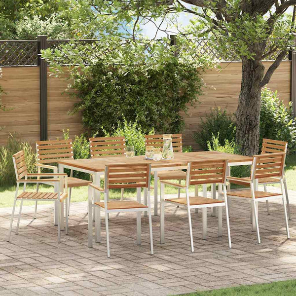 9-teilige Garten Essgruppe Teakholz