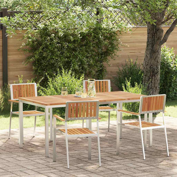 Akazie Massivholz Gartentisch Set 5-teilig