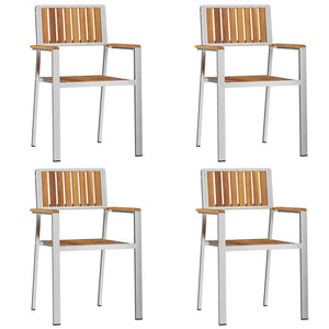Akazie Massivholz Gartentisch Set 5-teilig