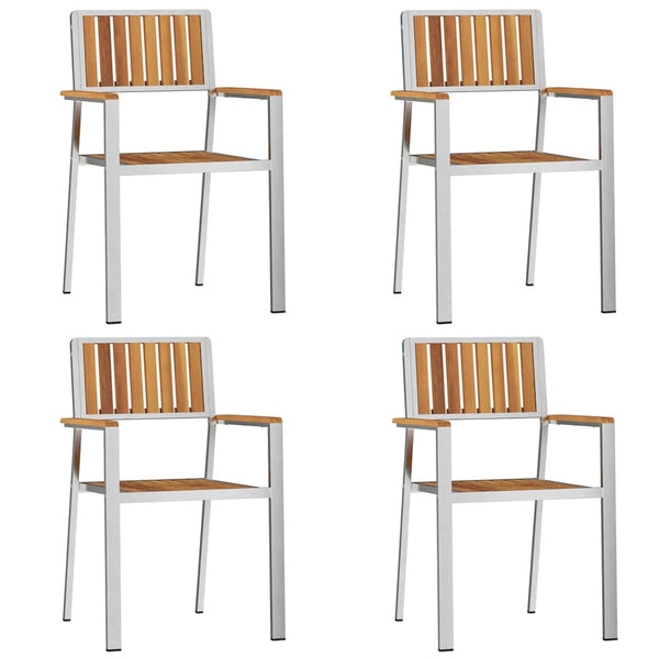 Akazie Massivholz Gartentisch Set 5-teilig
