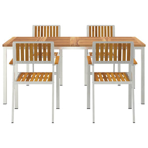 Akazie Massivholz Gartentisch Set 5-teilig