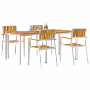 Akazie Massivholz Gartentisch Set 5-teilig