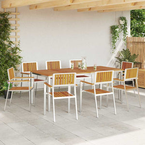 9-teiliges Akazienholz-Gartenmöbelset