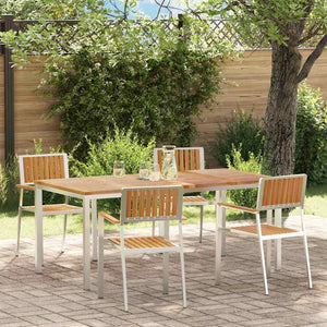 Teak Gartentisch Set 5-teilig Braun