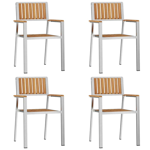 Teak Gartentisch Set 5-teilig Braun