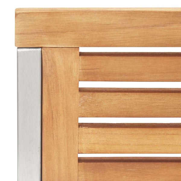 Sonnenliege Set 3-teilig Teakholz Braun