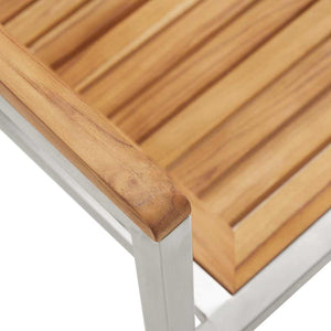 Sonnenliege Set 3-teilig Teakholz Braun