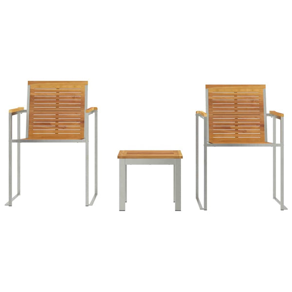 Sonnenliege Set 3-teilig Teakholz Braun