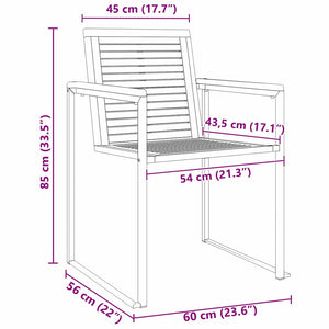 Sonnenliege Set 3-teilig Teakholz Braun