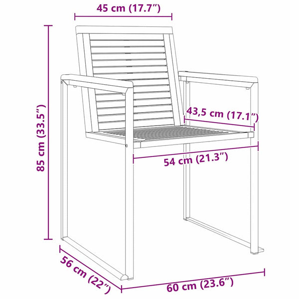 Sonnenliege Set 3-teilig Teakholz Braun