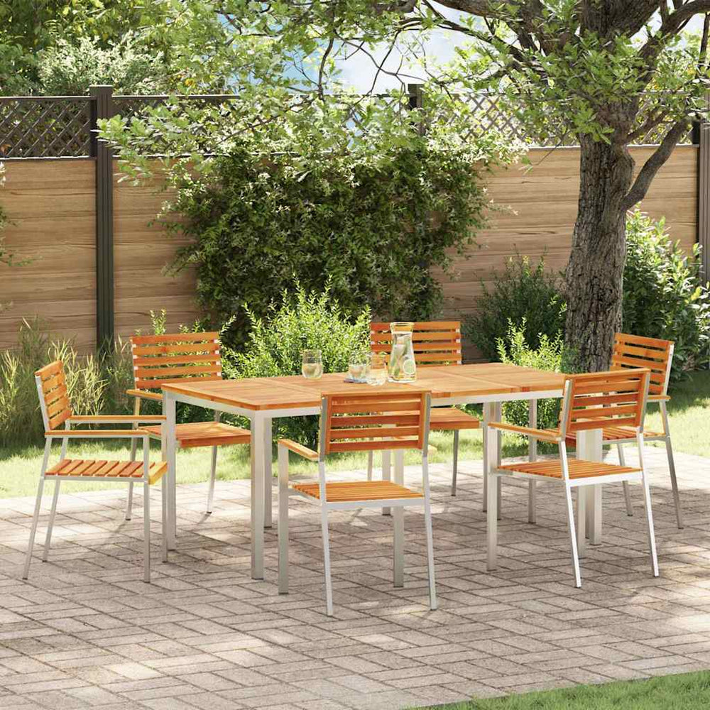 vidaXL Chaises de jardin 6 pcs bois huilé naturel 56 x 54,5 x 87 cm acacia massif