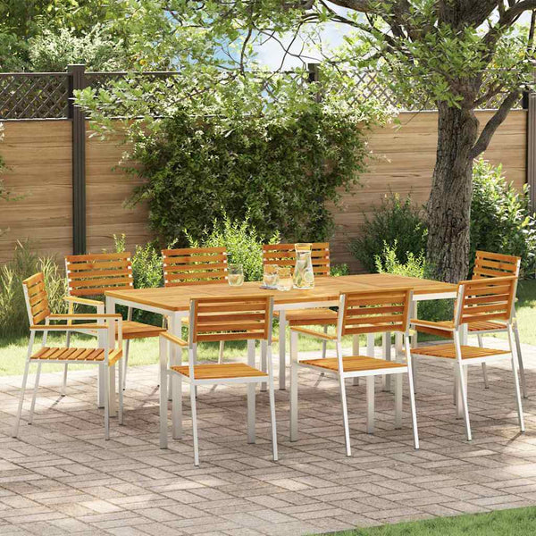 Akazienholz Gartenstuhl 8er Set