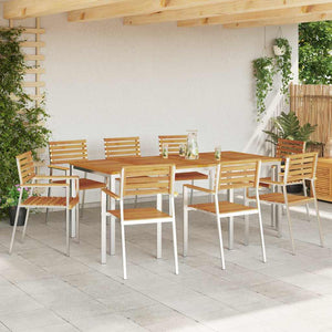 Akazienholz Gartenstuhl 8er Set