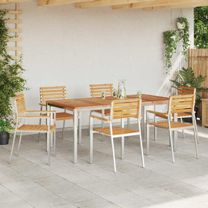 Teak Gartenstuhl 6er Set, geölt