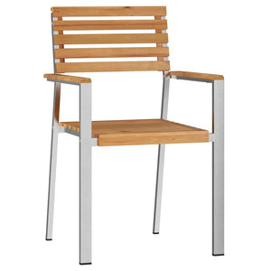 Teak Gartenstuhl 6er Set, geölt