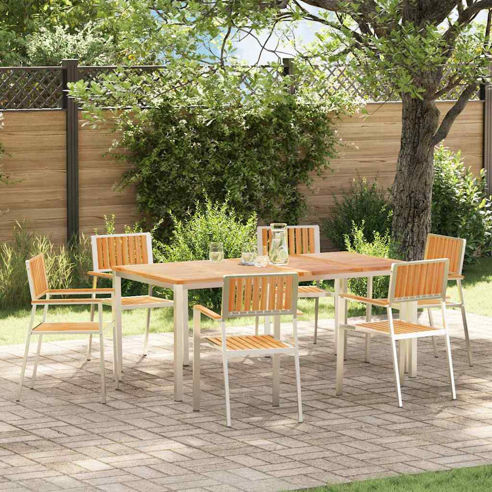vidaXL Chaises de jardin 6 pcs Marron 56 x 54,5 x 87 cm Bois de teck massif
