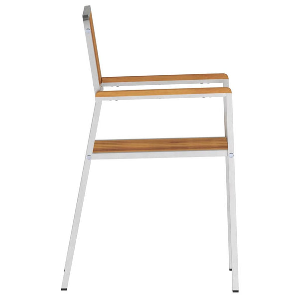 Gartenstuhl 8er Set Teakholz Braun