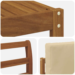 5-teilige Outdoor-Sofagarnitur Akazie