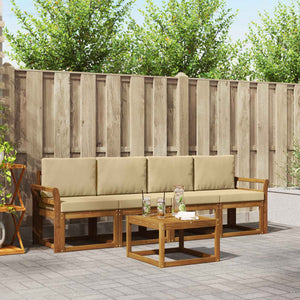 5-teilige Outdoor-Sofagarnitur Akazie