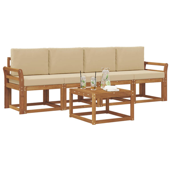 5-teilige Outdoor-Sofagarnitur Akazie