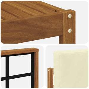 5-teilige Outdoor-Sofagarnitur aus Akazienholz
