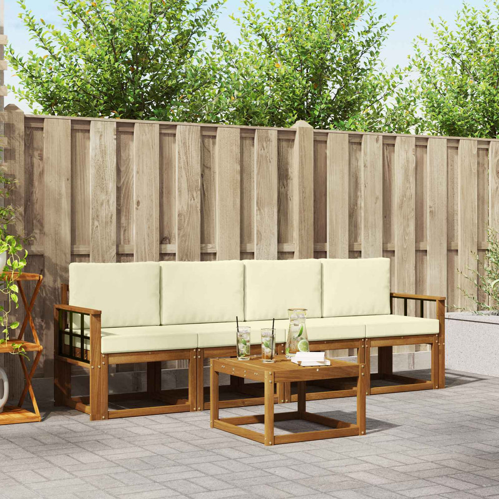 5-teilige Outdoor-Sofagarnitur aus Akazienholz
