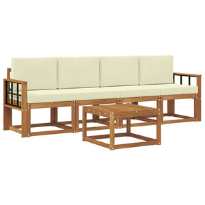 5-teilige Outdoor-Sofagarnitur aus Akazienholz