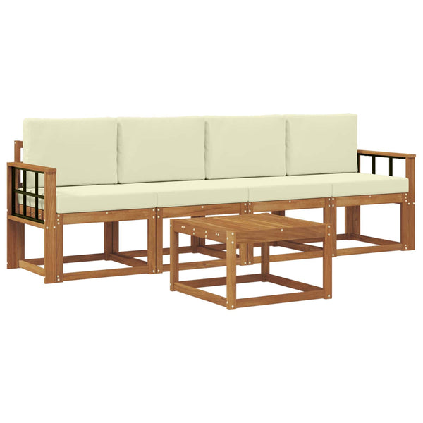 5-teilige Outdoor-Sofagarnitur aus Akazienholz