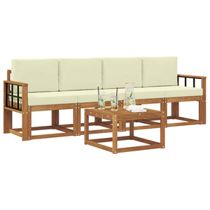 5-teilige Outdoor-Sofagarnitur aus Akazienholz