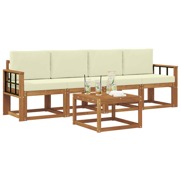 5-teilige Outdoor-Sofagarnitur aus Akazienholz