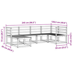 6-teiliges Sofa-Set Natur