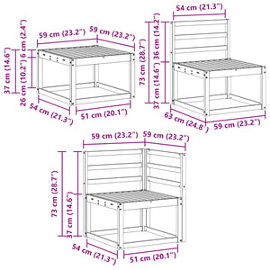 6-teiliges Sofa-Set Natur