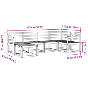 Outdoor Sofagarnitur 6-teilig Akazienholz