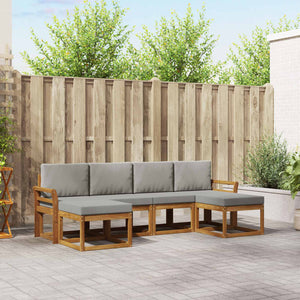 Outdoor Sofa Set 6-teilig Hellgrau